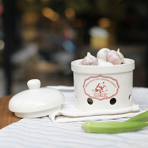 Optional Size Home Goods Kitchenware Ventilated Potato Onion <strong>Garlic</strong> Ceramic Canister Food Storage <strong>Jars</strong> with Lid - Product Image 2