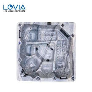 Jacuzzi de style européen avec <span class=keywords><strong>spa</strong></span> de <span class=keywords><strong>massage</strong></span> multifonctionnel autoportant et baignoire pour 5 personnes avec fontaine LED et approbation CE - Product Image 2