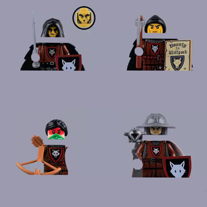 Série Médiévale : Guerrier Loup, Épée, Hache, Ranger, Garde, <span class=keywords><strong>Soldat</strong></span> avec Arme et Bouclier – Figurines de Construction à Assembler, Jouets - Product Image 6