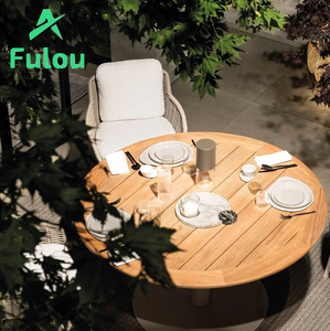 أرائك حديثة مصنوعة من خشب الساج مع حبل للفناء والمنتجعات والفناء والفناء والفناء والفنادق الخشبية - Product Image 5