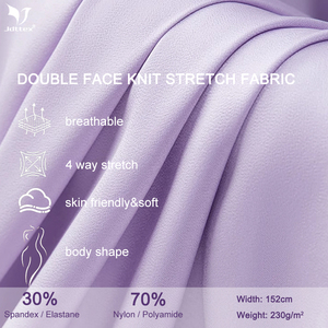 Vente en gros spandex tricoté doux 30 nylon 70 double face coupe libre tissu de yoga extensible doux pour le sport - Product Image 2