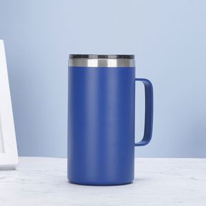 Gobelet isotherme en acier inoxydable de 24 oz, personnalisable avec logo, bouteille d'eau thermos avec poignée, tasses à café à double paroi sous vide - Product Image 2