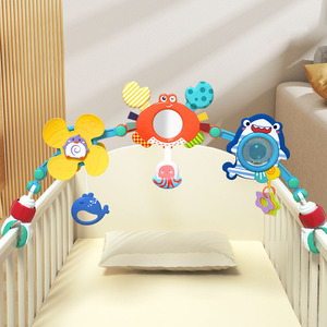 Colgante con forma de Animal para bebé, juguete infantil giratorio con <span class=keywords><strong>arco</strong></span> de juego para bebé, sonajero colgante, juguete para jugar con Bluetooth, campana para cama en el océano, cuna móvil - Product Image 3