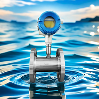 China KFMH 0.5% 1.0% Fluido de baja viscosidad Abrazadera DN15 24VDC Medidor de flujo de turbina de aceite líquido de agua