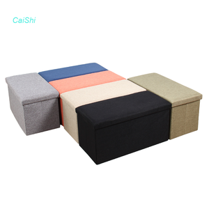 <span class=keywords><strong>Popular</strong></span> hogar otomano <span class=keywords><strong>banco</strong></span> de almacenamiento taburete plegable cuadrado PUF plegable organizador de ropa para dormitorio y escuela - Product Image 1