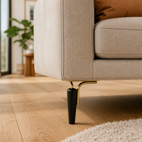 Mid-Century konische schwarze Möbelbeine, moderne luxuriöse Y-förmige goldene Sofafüße für TV-Schrank und Sessel als Ersatz