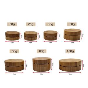 Givré de luxe écologique 10g 15g 20g 30g 50g <span class=keywords><strong>100g</strong></span> 150g 200g cosmétique verre bouteille en plastique pot ensemble bambou emballage cosmétique - Product Image 3