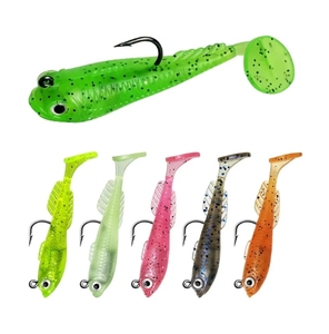 TOPIND cebo 6cm 7g salamandra gigante pez Objetivo 10g silicona plomo envuelto <span class=keywords><strong>PVC</strong></span> solo anzuelo para lago - Product Image 1