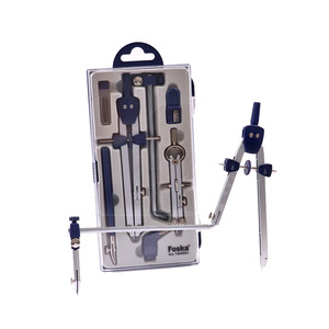 FOSKA Compas <span class=keywords><strong>à</strong></span> arc métallique de 6,7 pouces, <span class=keywords><strong>facile</strong></span> <span class=keywords><strong>à</strong></span> transporter et <span class=keywords><strong>à</strong></span> ranger, ensemble de 7 outils de dessin pour le dessin technique, l'ingénierie et l'architecture - Product Image 6