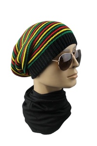 Bonnet Rasta tendance à revers pour dreadlocks, promotionnel et abordable - Product Image 4