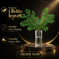 Branche de feuilles d'eucalyptus artificielles en plastique/PU, haute simulation, pour mariage, Noël, Nouvel An, décoration florale de table, bureau