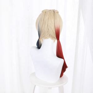 Vente en gros 65cm de long couleur mixte Suicide <span class=keywords><strong>Squad</strong></span> <span class=keywords><strong>2</strong></span> film perruque Harleen Quinzel perruque Cosplay synthétique Anime Halloween fête Peluca - Product Image 5