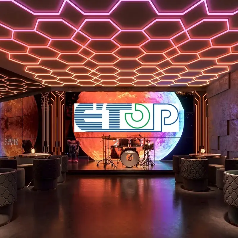 E-top工場がステージ六角形照明RGBディスコパーティーハニカムLEDライトDjを直接販売