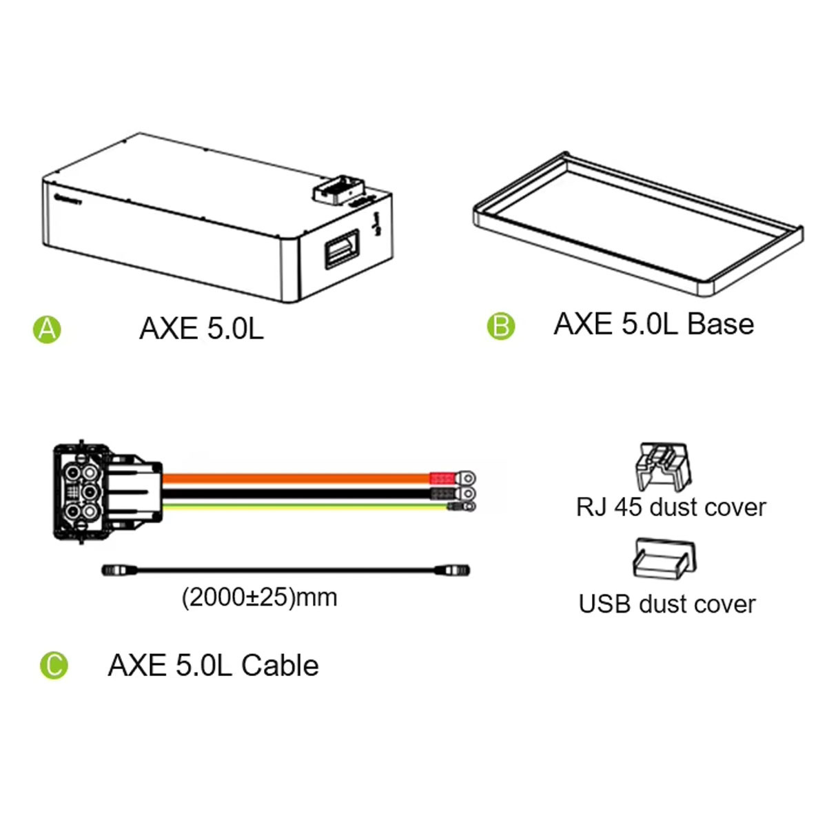 Growatt AXE 51.2V 5-50kWh Stackable Hybrid Grid LiFePO4 Lithium Battery with 10-Year Warranty and All-In-One System · image 3
