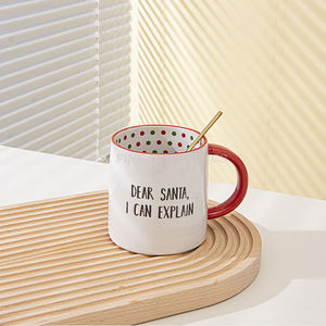 Tasse à café à pois créative de haute apparence, design personnalisé, tasse en céramique anglaise de grande capacité pour le bureau et la maison - Product Image 5