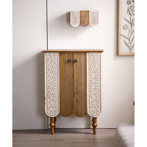Gabinete de almacenamiento de talla de madera con forma de onda de estilo antiguo con puerta, almacenamiento de muebles, sala de estar, muebles para el hogar <span class=keywords><strong>2025</strong></span> - Product Image 6