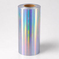 Film de lamination thermique BOPP holographique arc-en-ciel 25 microns pour impression de cartes de vœux en rouleau - Vente chaude