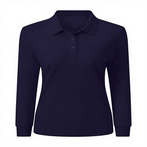 เสื้อโปโลผู้หญิง แขนยาว หลายสี ไม่มีตะเข็บ รับทำโลโก้ตามสั่ง ขายส่ง รับผลิต OEM ชุดยูนิฟอร์มพนักงาน ชุดทำงาน ชุดทีม - Product Image 3