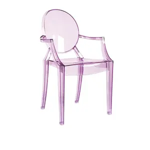 Großhandel kristall klar transparent mit Armlehne Hochzeit Hotel Dining Ghost Chair