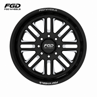 Jantes de camion polies FGD 22x12 22x14 24x12 24x14 26x16 avec capuchons flottants personnalisés forgés 4x4 tout-terrain 8x170 8x180 8x6.5 6x5.5
