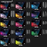 Faux Ongles Conseils Gel Doux Capsules Du Bout Des Doigts Amande Cercueil Français Couverture Complète Extension Artificielle Gelly Tips XS Gel X Nail Tips