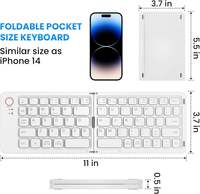 Clavier pliable de voyage en espagnol, rechargeable par Bluetooth, de poche, avec logo OEM, fabriqué en Chine, pour iPhone