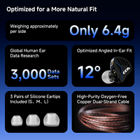 CCA AKX 1DD Headphone Berkabel In-Ear HIFI Earbud Bass Berat Headphone Dapat Dilepas Headset Gaming Olahraga 3.5Mm/Tipe C