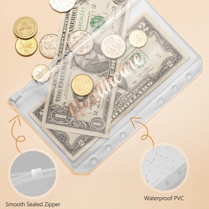 A6 Wallet <strong>Binder</strong> Leather Notebook Planner Cover <strong>Cash</strong> <strong>Stuffing</strong> Folder Envelope System Money Saving <strong>Binder</strong> for Budgeting - Product Image 4