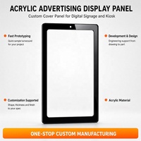 Panneau de cadre d'écran en acrylique pour kiosque publicitaire, machine d'affichage numérique, plaque de protection avant, forme découpée sur mesure