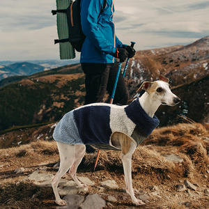 Accogliente giacca invernale per cani in pile antivento per animali domestici per il freddo tessuto stampato in lino-cotone per <span class=keywords><strong>abbigliamento</strong></span> canino - Product Image 3