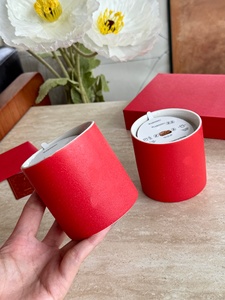 Venta al por mayor de velas de cerámica rojas, velas de porcelana para decoración del hogar y bodas - Product Image 3