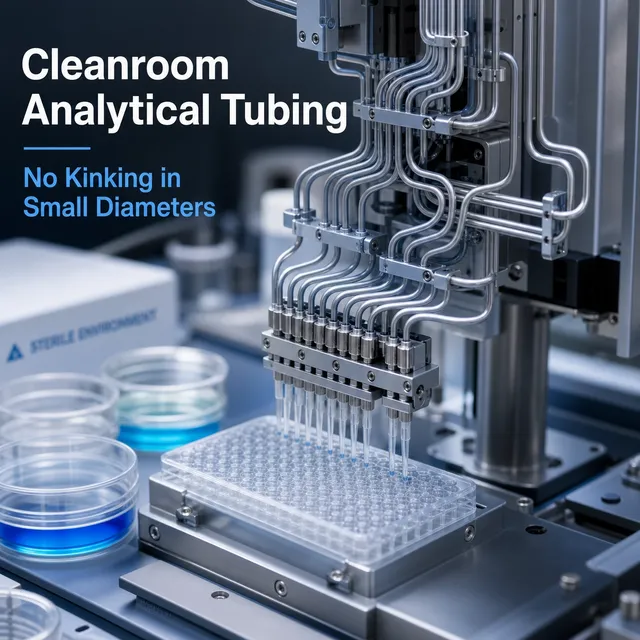 Custom Cleanroom Analytical Equipment Bent Tubing | Complex Winding Aluminum Tubes From Drawing