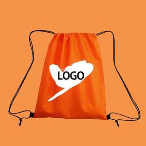Sac à cordon en polyester personnalisé avec logo, pas cher, pour la gym et le sport - Product Image 2