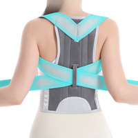 Correcteur de posture invisible et mince en forme de 8 avec bretelles épaisses réglables, soutien dorsal respirant en maille pour le maintien croisé