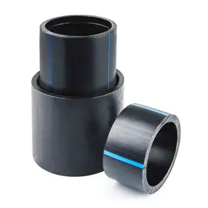 Черный цвет сырья Pe 100 Hdpe трубы размеры и длина диаметр 300 мм Hdpe водопроводные трубы цена