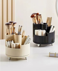 Caja de almacenamiento de cosméticos, caja de almacenamiento giratoria de escritorio de gama alta, estante de almacenamiento de maquillaje de estilo Simple multifuncional de gran capacidad - Product Image 5