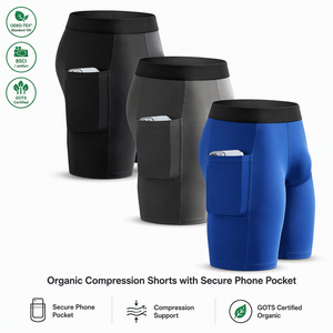 Slip <span class=keywords><strong>Boxer</strong></span> da Uomo in Cotone 100% Tinta Unita, Personalizzabili con Logo, <span class=keywords><strong>Gamba</strong></span> <span class=keywords><strong>Lunga</strong></span>, Taglie Forti, Senza Cuciture, con Tasche - Vendita all'Ingrosso - Product Image 1