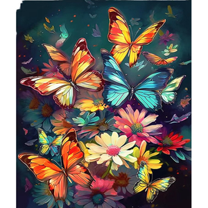 Kit de Démarrage Acrylique Fait Main Papillon Coloré pour <span class=keywords><strong>Adultes</strong></span>, Peinture Diamant par Numéros avec <span class=keywords><strong>Paysages</strong></span> de Dessins Animés - Product Image 2