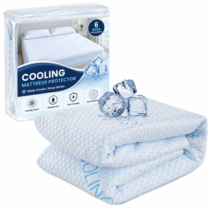 Protège-matelas imperméable en nylon soyeux respirant et hypoallergénique - Product Image 1