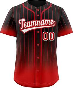 Tontons Factory Custom Transferencia de calor Impreso Transpirable Tallas grandes Camiseta de béisbol Azul Unisex Antibacteriano Secado rápido - Product Image 3