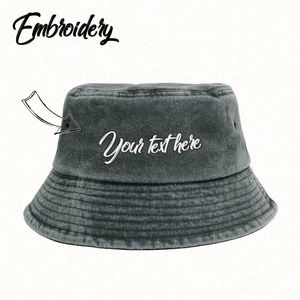 Custom Logo Embroidered One-Piece Promotional Cotton Bucket <b>Hat</b> <b>for</b> Fishing and Casual Events Business Giveaway and Branding - Product Image 1