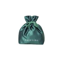 Nouveau sac de rangement en soie bijoux cosmétiques petit cadeau pochette en satin avec LOGO imprimé personnaliser la taille