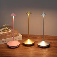 Lampe de table LED sans fil rechargeable à intensité variable Veilleuse tactile écologique Design simple pour chambre à coucher Décoration portable Maison