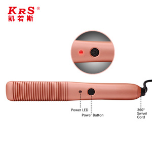 2024 Hot Sale Professional Natural Edge Bling Electric Dryer Straightener Detangling <strong>Hair</strong> Brush - Product Image 3