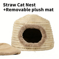 Nichoir en osier fait main durable pour animaux de compagnie Pet Duke - Pour chats et chiens - Utilisation en intérieur - Écologique et recyclable