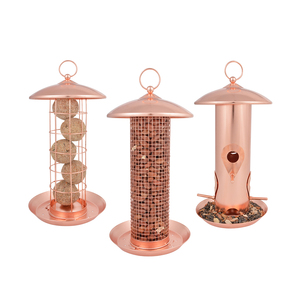 Esschert Distributeur de graines de cuivre en métal Mangeoire pour <span class=keywords><strong>oiseaux</strong></span>, mangeoire pour <span class=keywords><strong>oiseaux</strong></span> à noix, mangeoire pour <span class=keywords><strong>oiseaux</strong></span> à boules de suif - Product Image 1