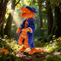 Boneka Dinosaurus Kustom Berkualitas Tinggi, Mainan Plushie dengan Kerangka Internal Fleksibel untuk Koleksi dan Hadiah