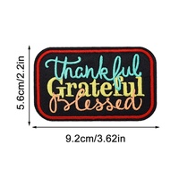 Patch brodé en tissu polyester avec phrases inspirantes et lettres anglaises, mots d'énergie positive, pour le commerce transfrontalier