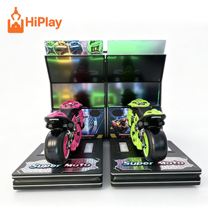 Simulador de Carreras de Motos de Lujo con 4 Pantallas, Máquina de Juego de Motocicletas con Luces LED de Neón, Operada con Monedas para Parques de Diversiones, <span class=keywords><strong>Centros</strong></span> <span class=keywords><strong>Comerciales</strong></span> y Salas de Entretenimiento Familiar (FEC) - Product Image 3