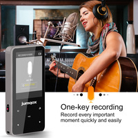 Jumqox portátil multifunción inalámbrico MP3 MP4 botón táctil reproductor de música con altavoz FM Grabación de voz